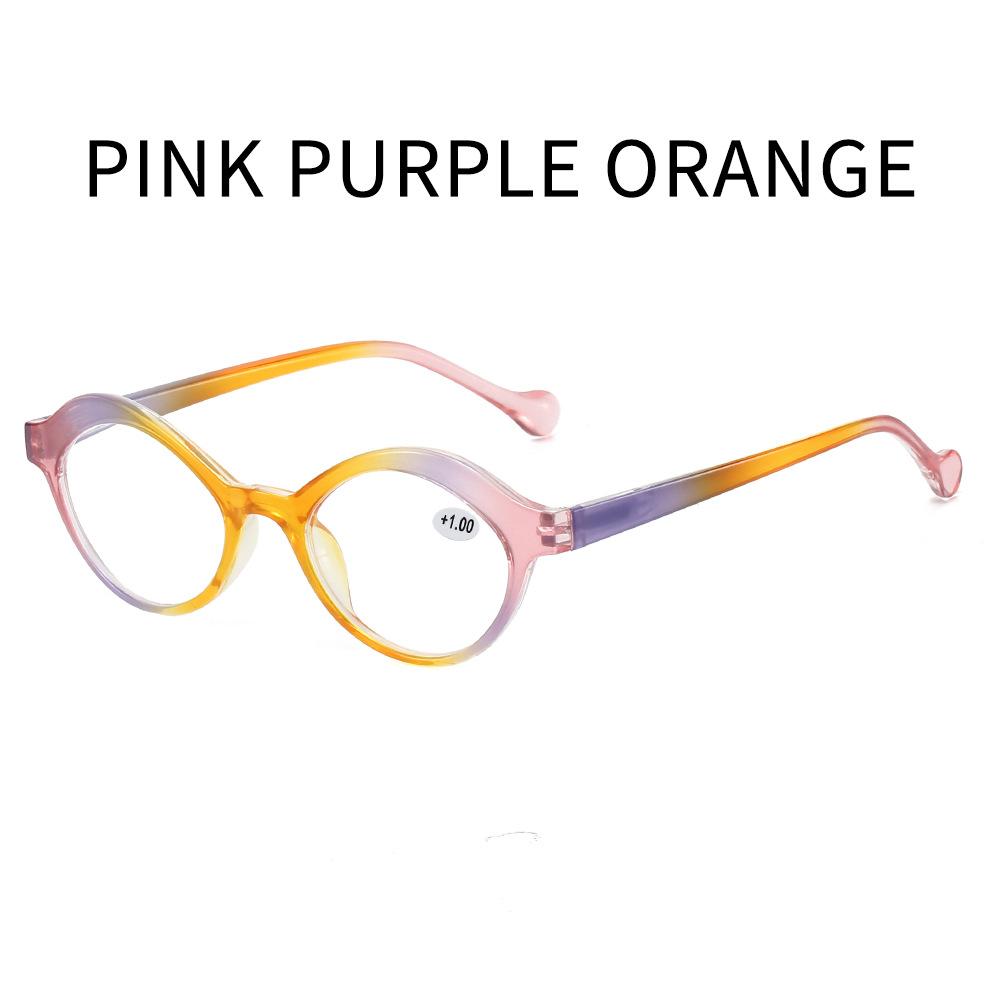 

1919 multi-color bag flower anti-blue glasses women s retro oval frame high definition reading glasses 0 degree-anti-blue light glasses