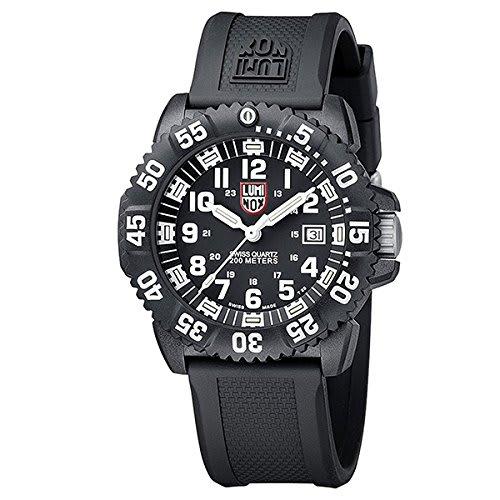 

Luminox Men s US Navy SEAL Dive Watch, Colormark Black Rubber, XS.3051