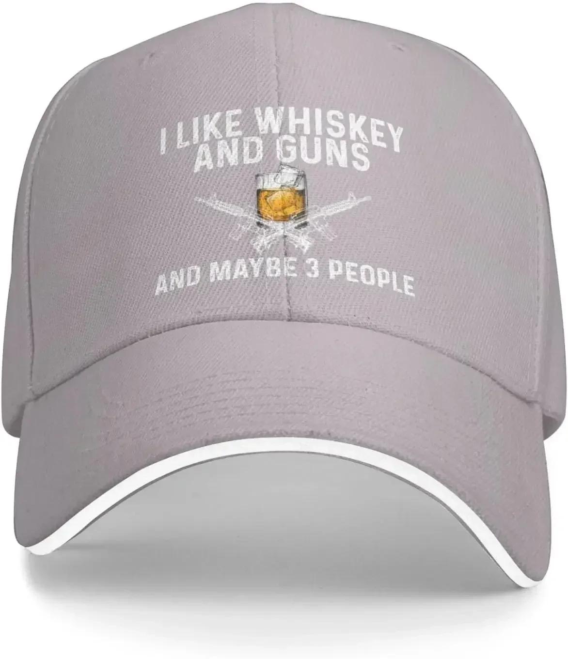 

I Like Whiskey and Maybe 3 People Hat WoUnisex Baseball Hats Vintage Cap Adjustable