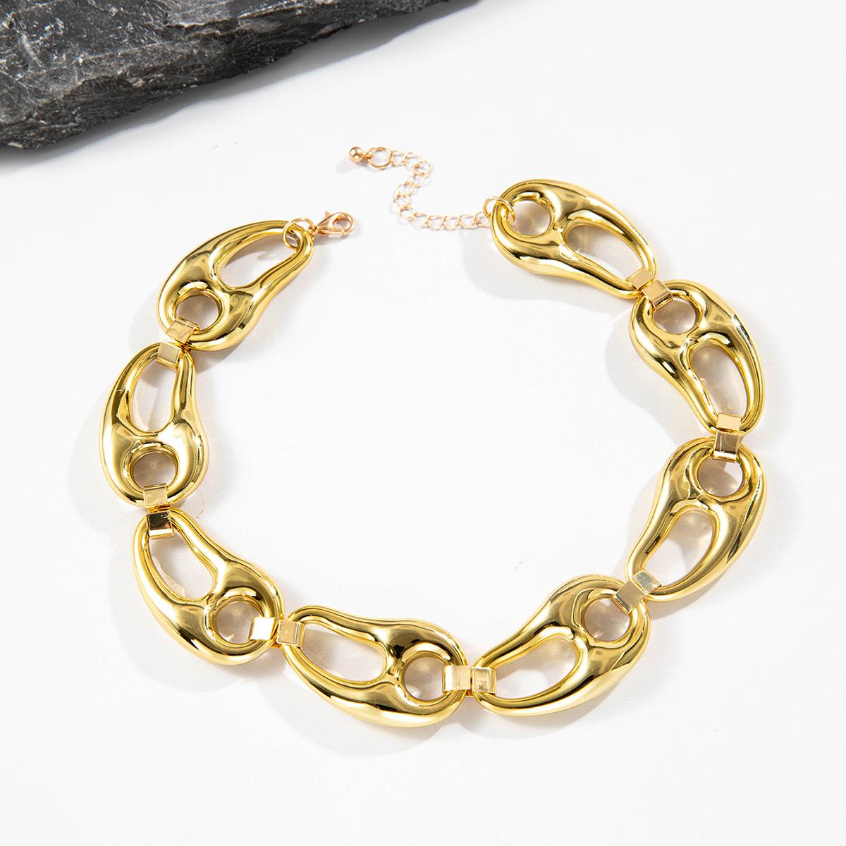 

Буквенное Сращивание Цепочка на Ключицу Европейский и Американский Стиль Геометрическое Прямоугольное Ожерелье Ожерелье Ожерелье Ювелирные Изделия Женщины