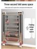 Wing-Shaped Stainless Steel Folding Clothes Rack for Indoor Drying and Storage