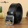 Stainless Steel Buckle Belt for Men, Genuine Leather Pin Buckle, Top Layer Cowhide, Korean Style, Retro Fashion, Trendy, Versatile Casual Trouser Belt