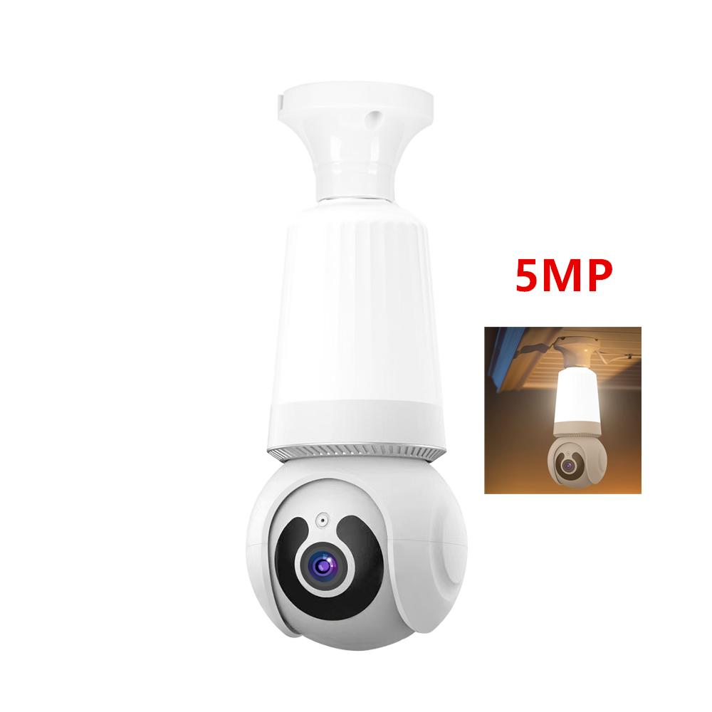 5MP CCTV Home Wireless WiFi Camera Bulb E27 Full Color Night Vision Automatic Tracking Security Camera for V380 Pro App