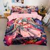 Miku Duvet Cover Set with Pillowcases 50x75cm Multiple Sizes Japanese Manga Hatsune Miku Bedding Set for Adult Kids Adult