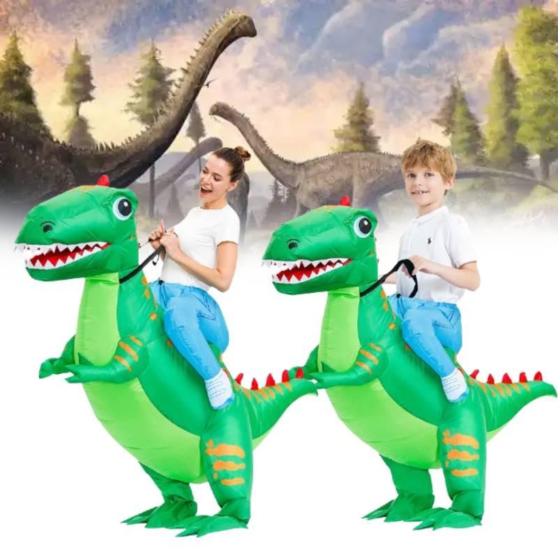 Inflatable Dinosaur Green Costume Adults Child Christmas Halloween Dress Up