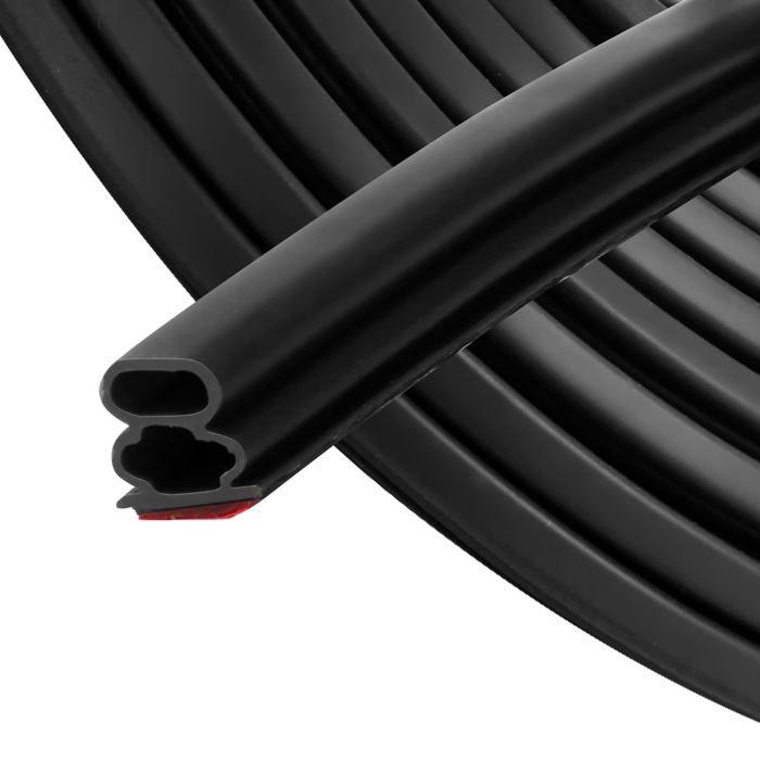 Bande d'étanchéité autocollante noire 10 × 10 mm, 6 m – joint pour porte