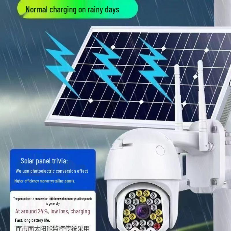 4G Solar-Powered HD 360° Outdoor Waterproof Surveillance Camera with Remote Mobile Monitoring