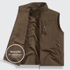 Wasserdichte Fleeceweste für Herren - Beidseitig, Dick, Mehrere Taschen, Outdoor-Gilet