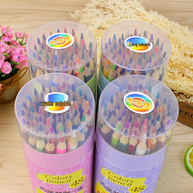 48 wasserlösliche Buntstifte für Schüler und Anfänger - Professionelles Set zum Handmalen