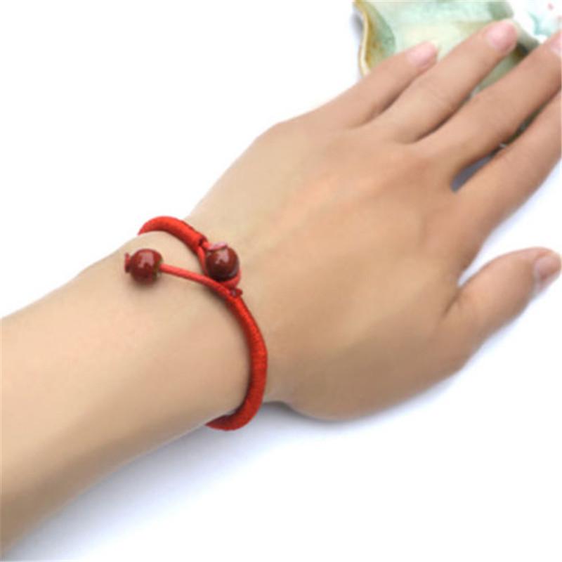 

1шт унисекс браслет удачи ручной работы красный веревочный браслет Pack of 1 красный