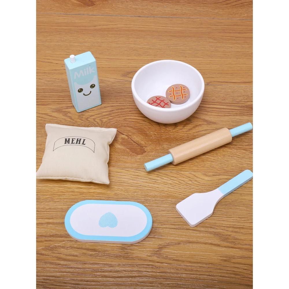Wooden Kitchen Pretend Play Toy Simulation Wooden Food Mixer Baby Early Learning Educational Toys