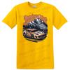 Camiseta Carro de Corrida Paisagem Montanha Gráfico Estilo Vintage Tee 76-80 chars