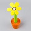 Soft Rubber Sunflower Bonsai Ballpoint Pen Cartoon Sunflower Ballpoint Pen Writing Signing Pen