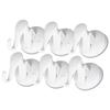 6PCS Strong Vacuum Wall Hook Towel Hook Plastic Self Adhesive Suction Cup for Kitchen Bathroom