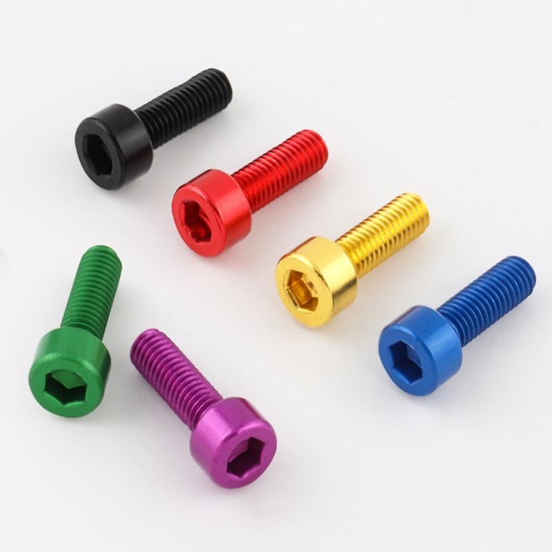 4 Pieces Water Bottle Cage Bolts Holder Screws Hex Socket Screws Aluminum Alloy Bicycle Accessories 7 Colors