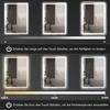 Bathroom Mirror Bathroom Mirror Wall Mirror LEDs, Touch Switch, Anti-Fog Function, 60 x 80 x 4 cm, White