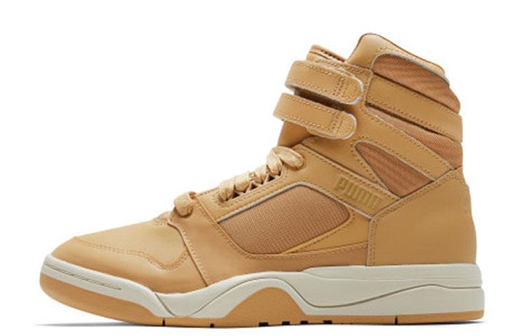 PUMA Palace Guard Mid Courtside Brown White 370069-02 35.5