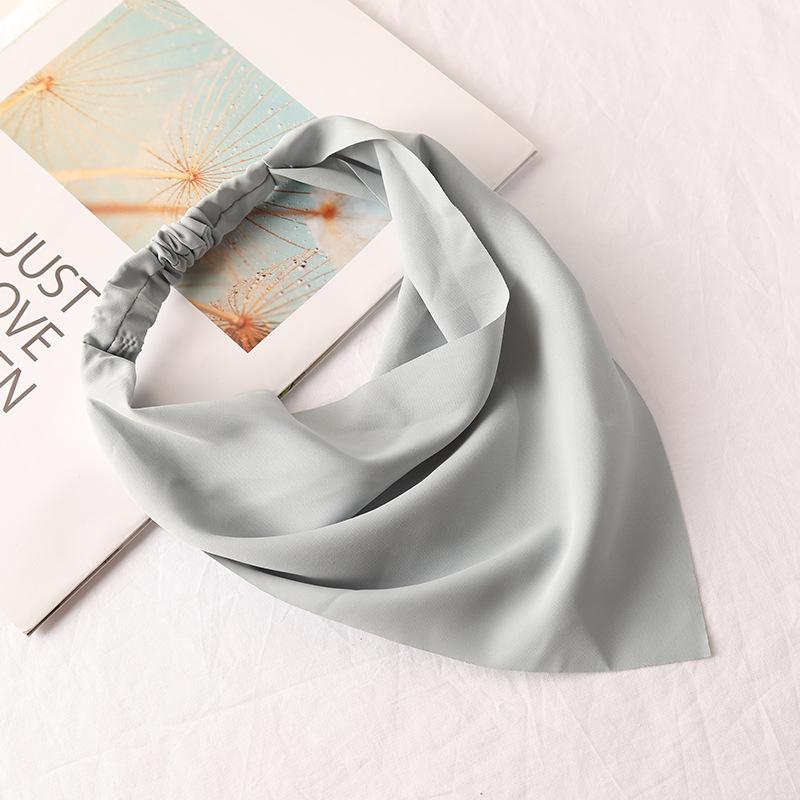 Versatile Solid Color Chiffon Headscarf And Versatile Headband