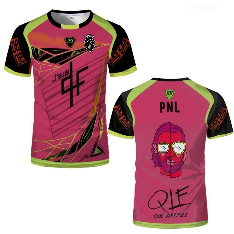 Maglia Stampata PNL J'suis QLF da 90 Minuti per Uomo e Donna Maglietta da Allenamento Calcio Manica Corta per Giovani Abbigliamento per Adulti e Bambini
