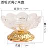 Crystal Glazed Lotus Shaped Fruit Plate Serving Colorful Household Restaurant Supplies Indoor Buddha Ornaments Tribute Plate 1Pc