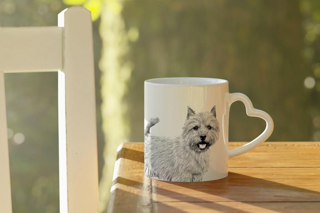 Norwich Terrier - Cup with a Dog, Adorable Cup with a Heart-shaped Handle, Universal Gift from the Art-Dog Brand