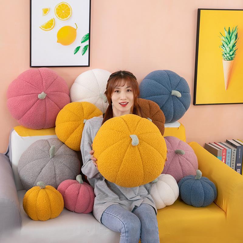 18/28/35CM Creative Funny Pumpkin Pillow Simulated Cute Pumpkin Kids Stuffed Plush Toys Soft Sofa Cushion Bedroom Decoration