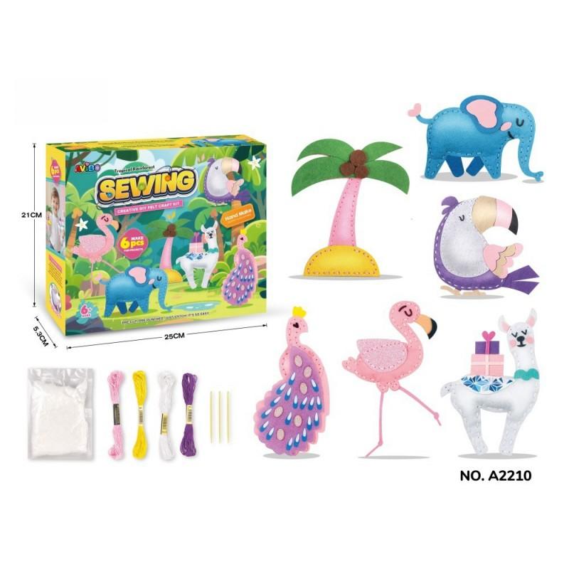 DIY Felt Animal Sewing Kit Kids 4-6 Educational Craft Toy