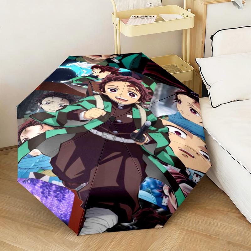 Japanese-style cartoon Demon Slayer Kamado Tanjiro & Kamado Nezuko umbrella including home travel and outdoor activities Multi functional umbrella 14