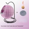 Cozy Rattan Cat Hanging Basket - Washable, Semi-Enclosed, All-Season Cat Bed for Winter Warmth
