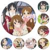 K-ON! Akiyama Mio 2D Badge Mirror Keychain Brooch Pendant