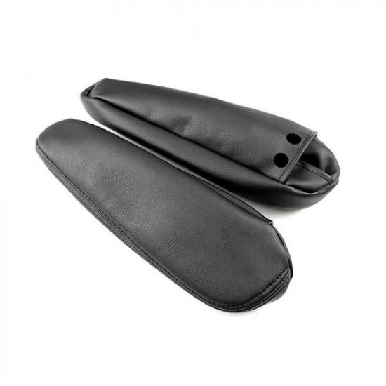 2x Front Seat Armrest Handle Leather Cover For Citroen C4 Peugeot 307 2008 2009