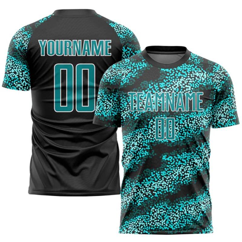 Summer Men Custom Name Football Jersey Street Gradient Stripe Trendy Sports Tee
