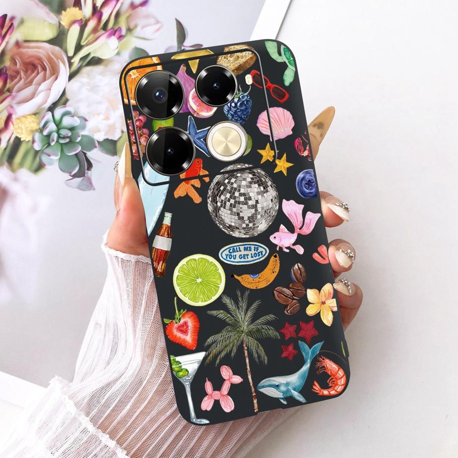 Für Infinix Note 40 40X 5G Hülle X6852 Neue Schmetterlingsbemalte Abdeckung Weiche Silikonhülle Für Infinix Note 40 Pro Plus Note40 X Hülle