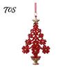 Gold Star Topped Ornaments Acrylic Christmas Tree Ornament with Lanyard, Xmas Shaped Gift for Friends Family Decorative Hanging Pendant Holiday Tree,