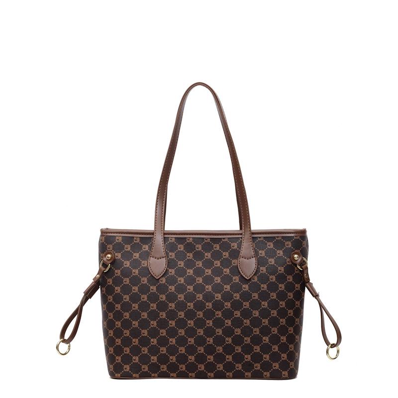 

Жіноча сумка-тоут 2025 осінній тренд, велика місткість - Односекційна сумка для роботи та поїздок кавовий