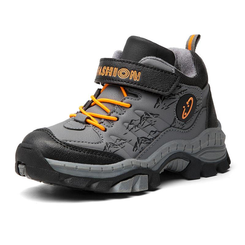 New Style Children Outdoor Non-slip Hiking Shoes For Boys Girls Brand Leather Comfort Kids Wear-resistant Fashion Sneakers