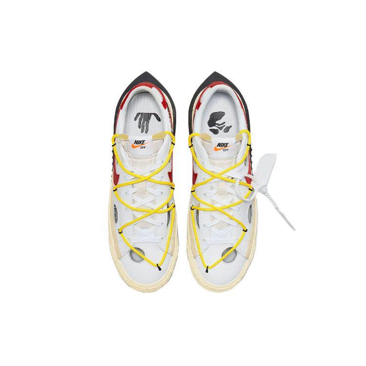 Nike Off-White X Blazer Low White University Red Unisex Sneakers DH7863-100