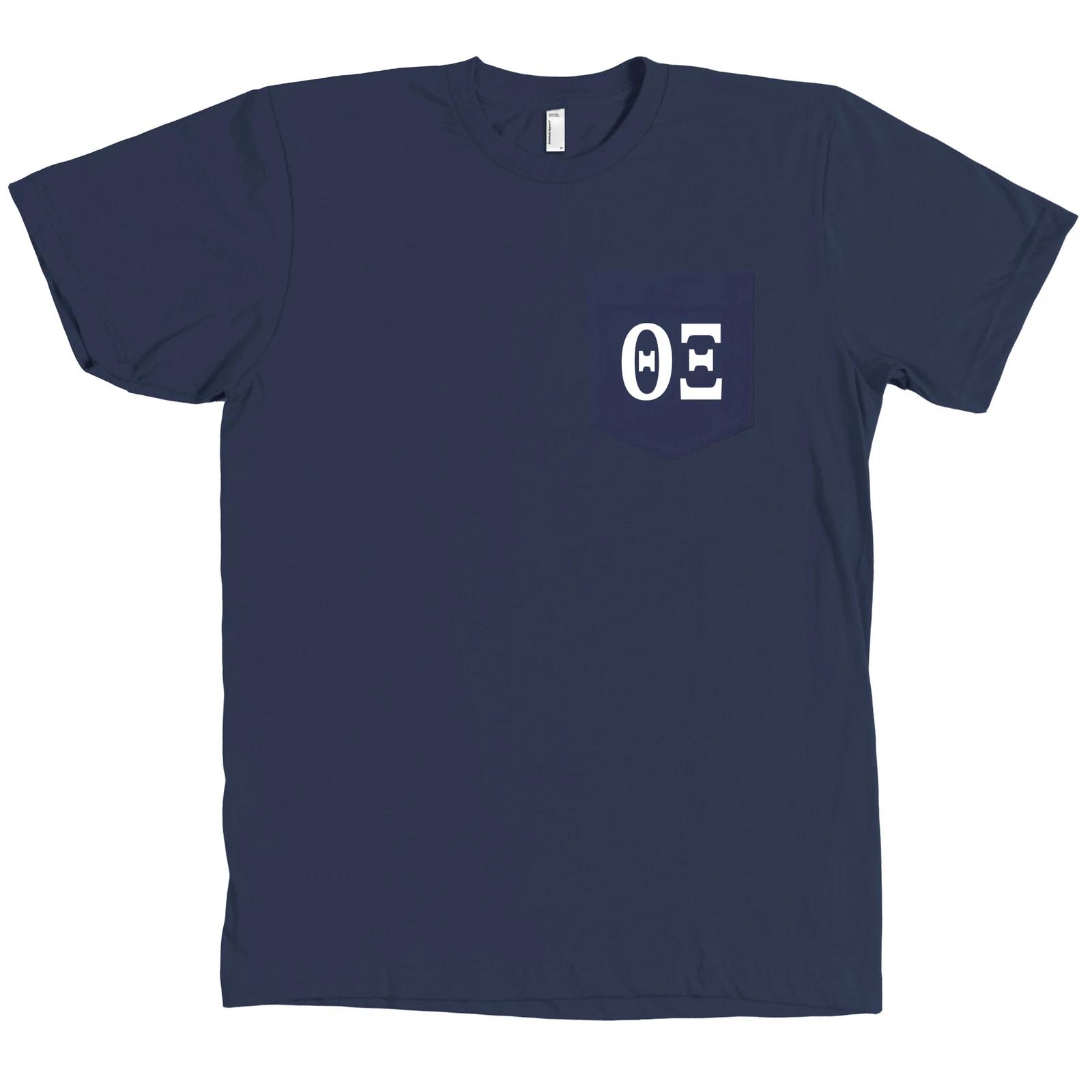 Theta Xi Bella + Canvas POCKET Navy T Shirt Fraternity Letters Tee NEW S