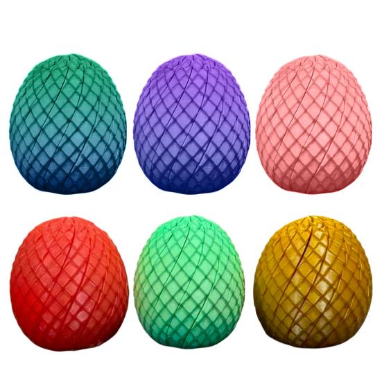 Twist Fidget Dragon Egg 3D Printed Spiral Dragon Egg Sensory Toy Rotating Stress Relief Egg Spinner for Easter Basket Stuffers