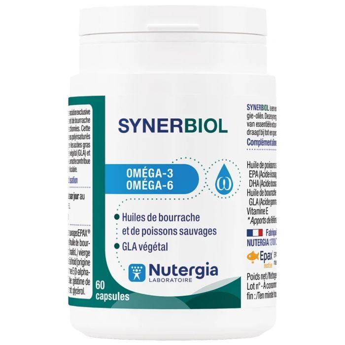 Synerbiol | 60 capsules | Synergie Oméga-6 et -3 | Nutergia