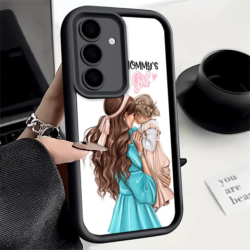 Phone Case for Samsung Galaxy A17 A16 A15 A14 A13 Mom Baby Girls Theme A56 A36 A26 A55 A35 A25 A54 A34 A24 A53 A33 A23 A07 A06