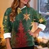 Women's Casual Fashion Plus Velvet Thickened Christmas Print Hooded Sweatshirt