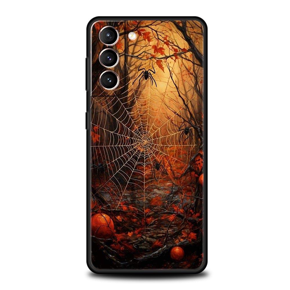 Spider Web Phone Case for Samsung Galaxy S26 S25 S24 S23 S22 S20 S21 FE Ultra S25 Edge Plus 5G Soft TPU Cover Fundas Capas Bags
