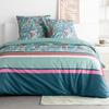 Parure de Lit - 140 x 200 cm - Coton Imprimé Floral Bleu - TODAY SUNSHINE