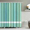 Rideau de douche géométrique aux couleurs vives avec design moderne pour la décoration de salle de bain Tissu imperméable, Entretien facile (Numéro d'article: Ch