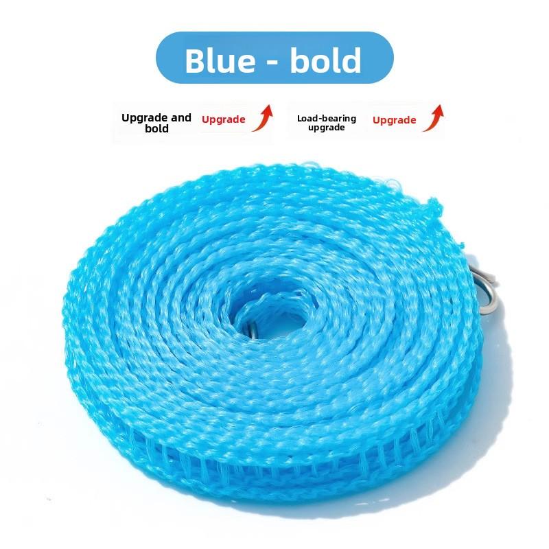 

Утолщенная противоскользящая и ветрозащитная веревка для сушки белья хрупкого типа, 10-метровая веревка для сушки белья, веревка для охлаждения одежды, веревка для подвешивания 2cm*3m синий