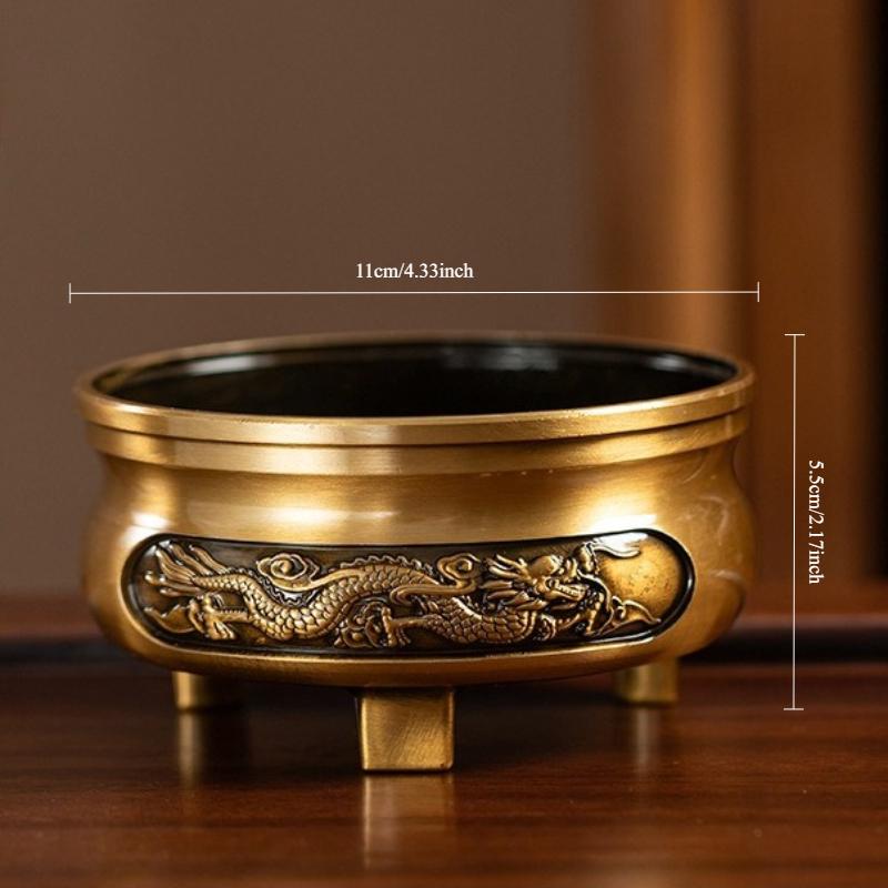 Alloy Tripod Incense Burner for Home Sandalwood Agarwood Coil Stick Aromatherapy Tea Table Zen Meditation Decor Gift