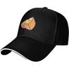 Cheese Slice Graphic Baseball Cap Adult Polyester Casual Adjustable Sun Hat for Unisex Women