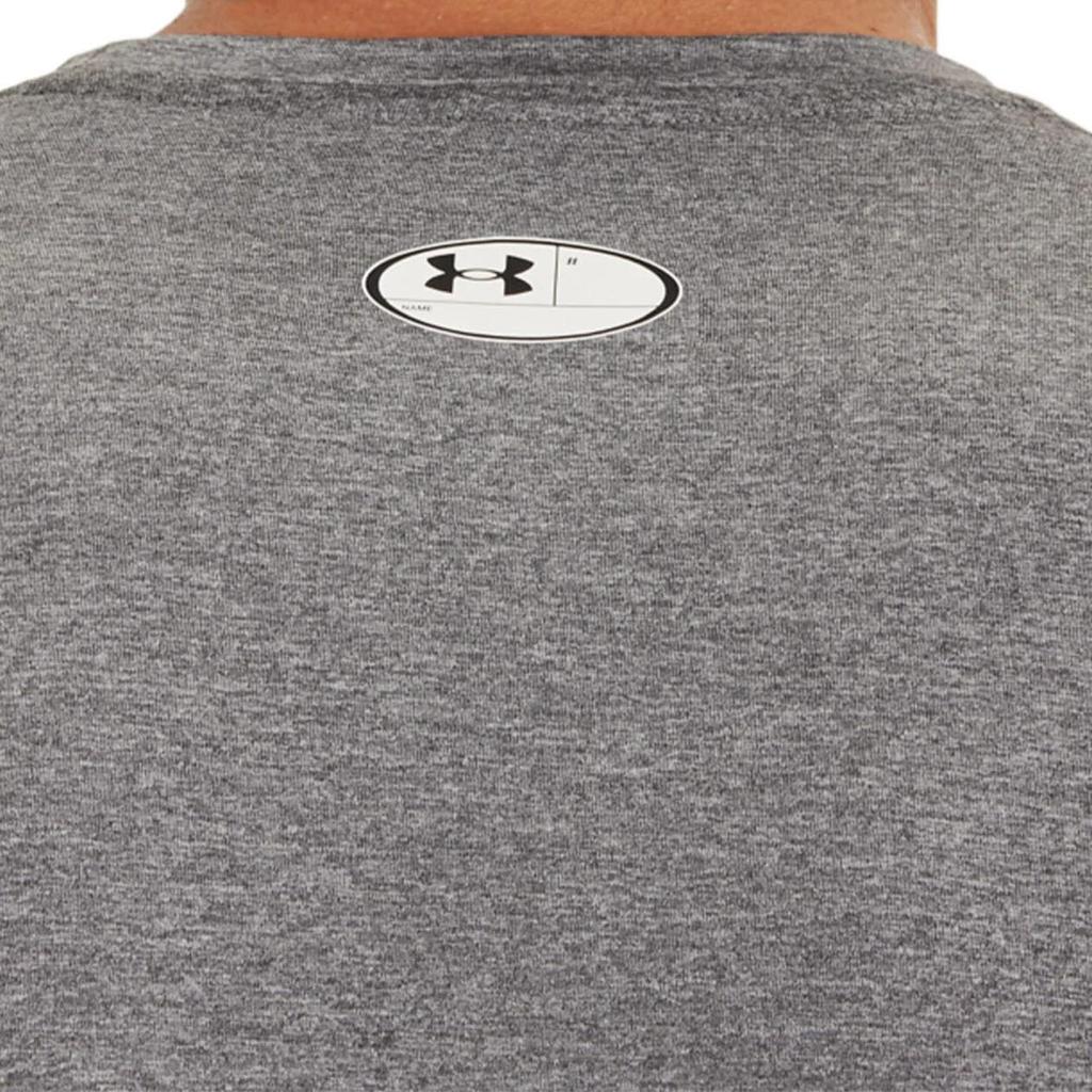 Under Armour Logo Print Solid Short Sleeve T-Shirt Men Tops Gray 1361683-090