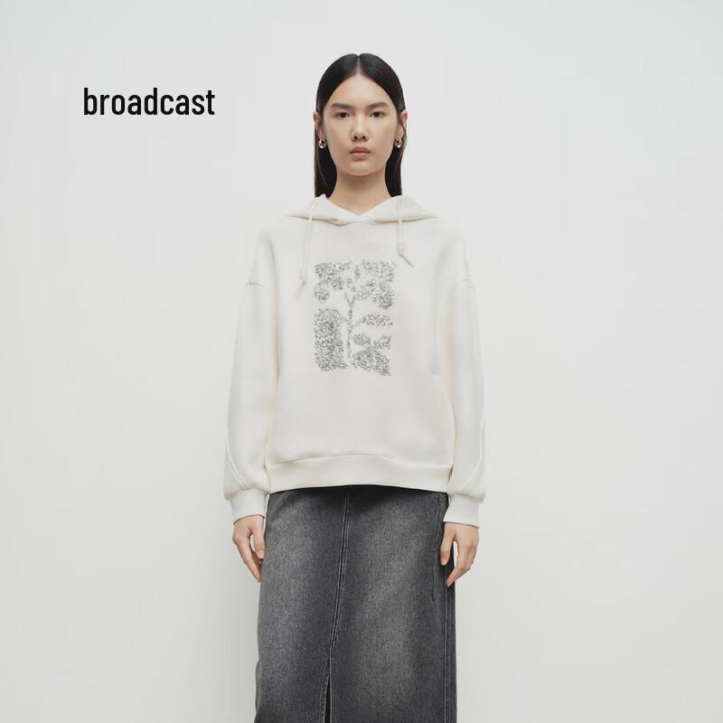 

Broadcast Women s Sequin Embroidered Hooded Sweatshirt S